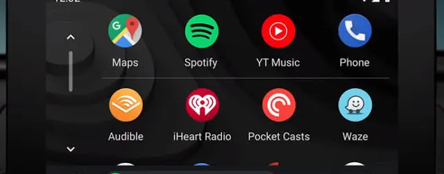 Phone apps mirrored on a car touchscreen