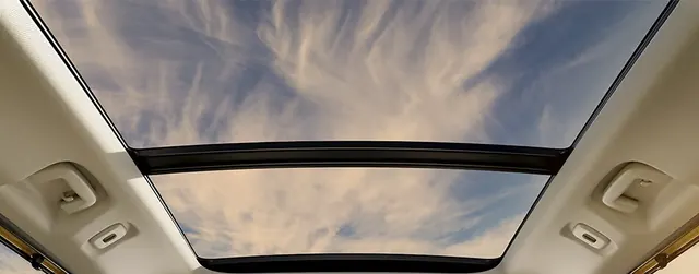 A panoramic glass roof
